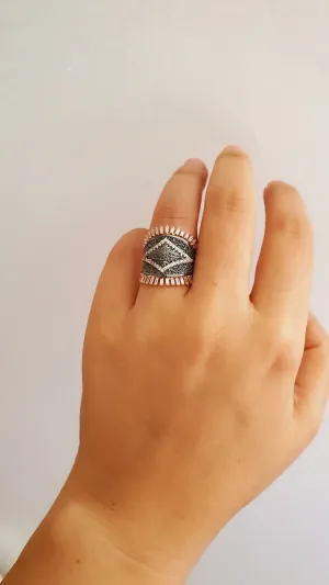 Adur Adjustable 925 Sterling Silver Ring
