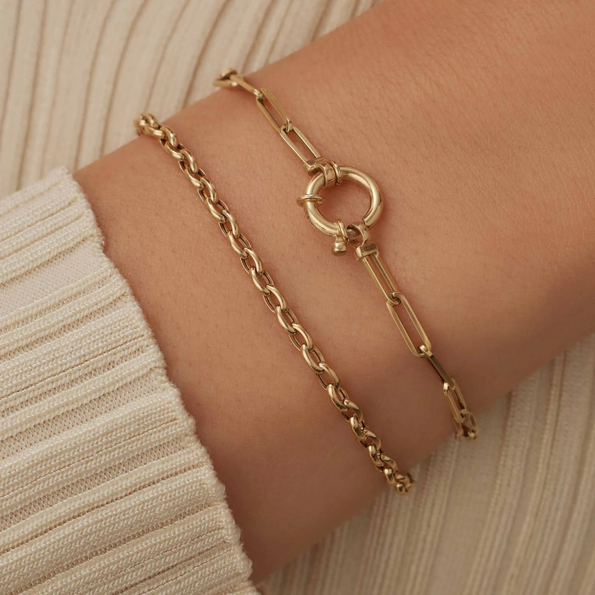 Aidee Odile 14 karat gold link bracelet