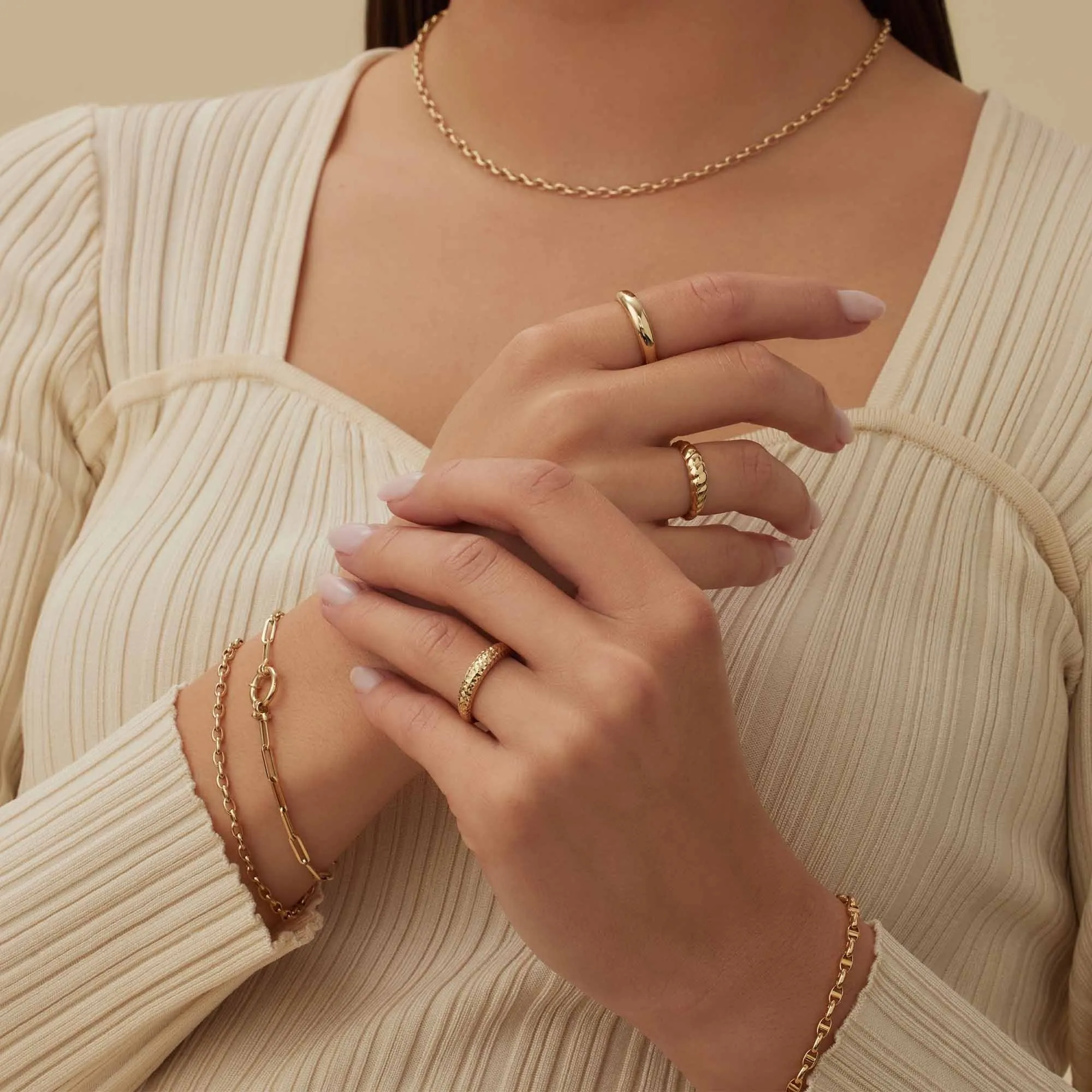 Aidee Odile 14 karat gold link bracelet