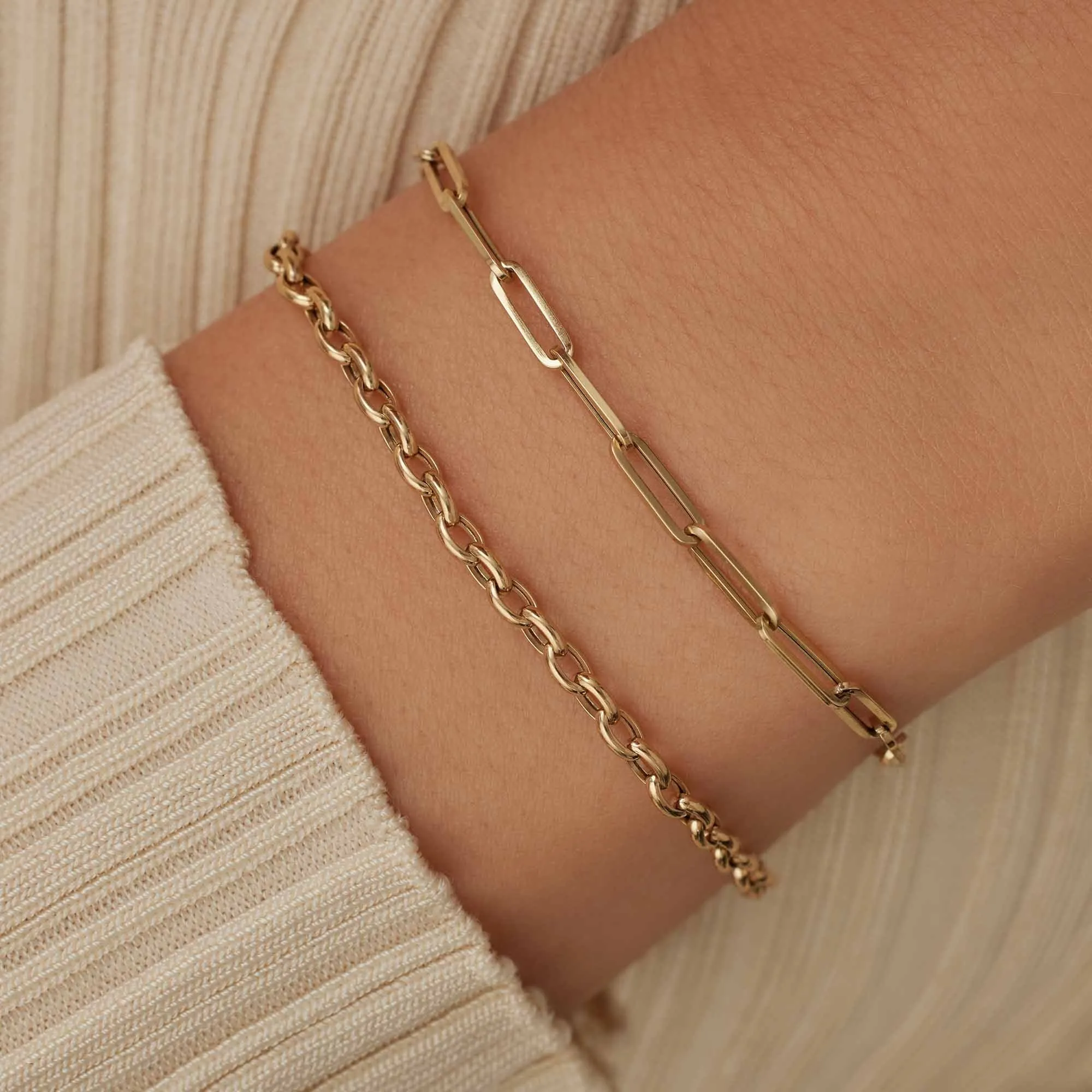 Aidee Odile 14 karat gold link bracelet