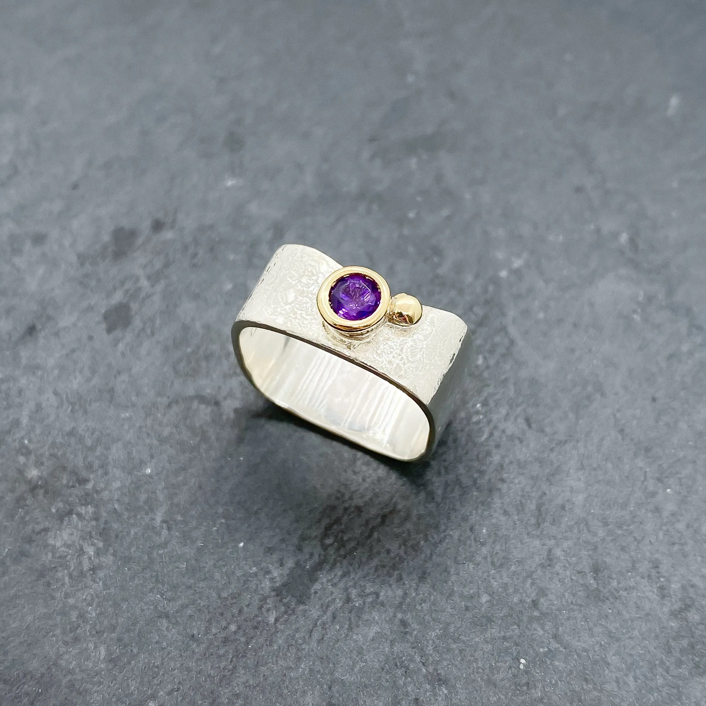Amethyst Bezel Ring Size 8
