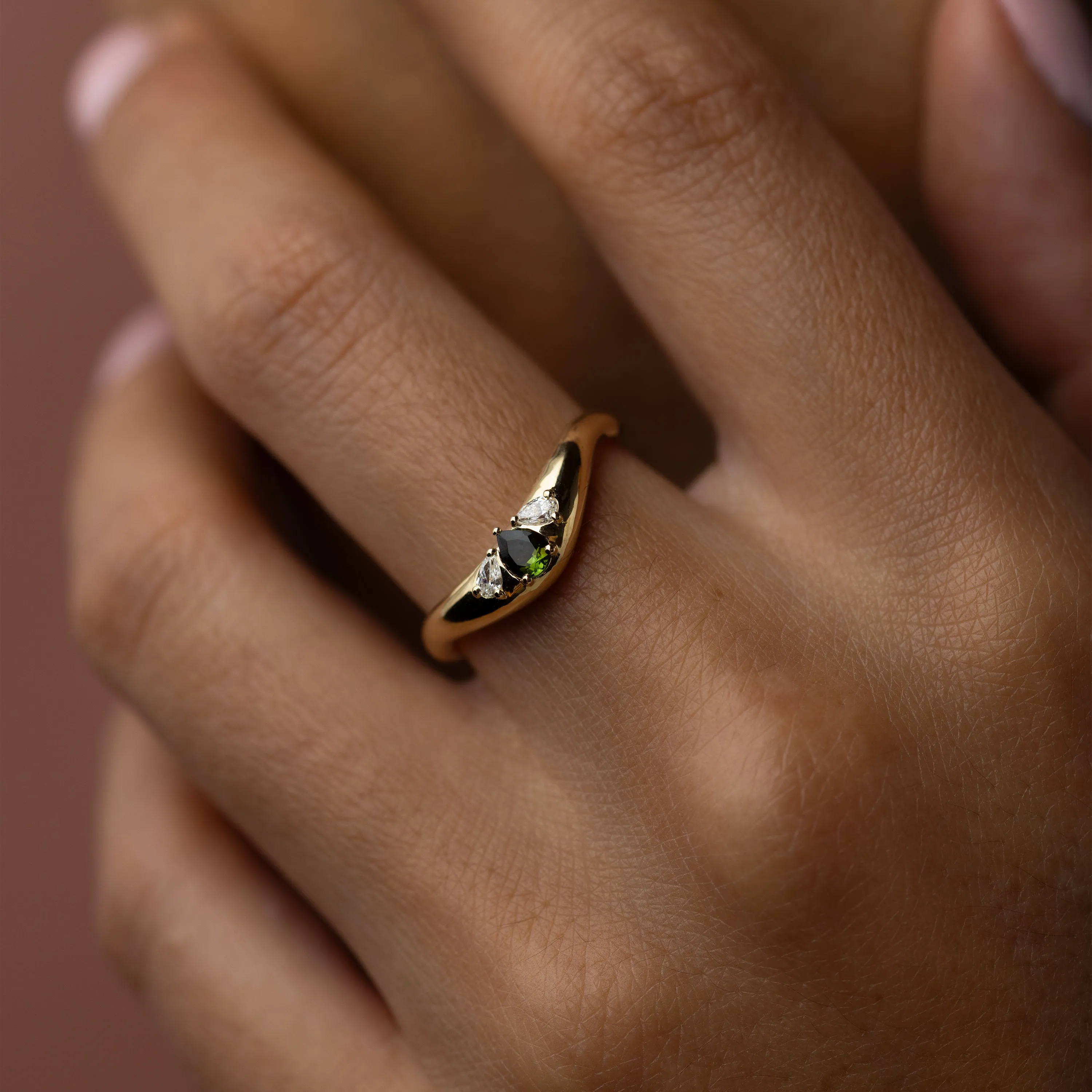 Amplify Band with Green Tourmaline