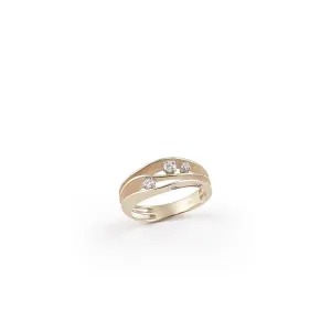 Annamaria Cammilli 18ct Natural Beige Gold 0.19ct Diamond Dune Series Ring