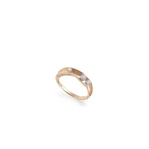 Annamaria Cammilli 18ct Orange Apricot Gold 0.2ct Diamond Dune Series Ring