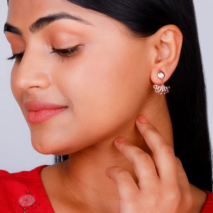 Anushka Sharma Rose Gold Diya Inspired Earrings