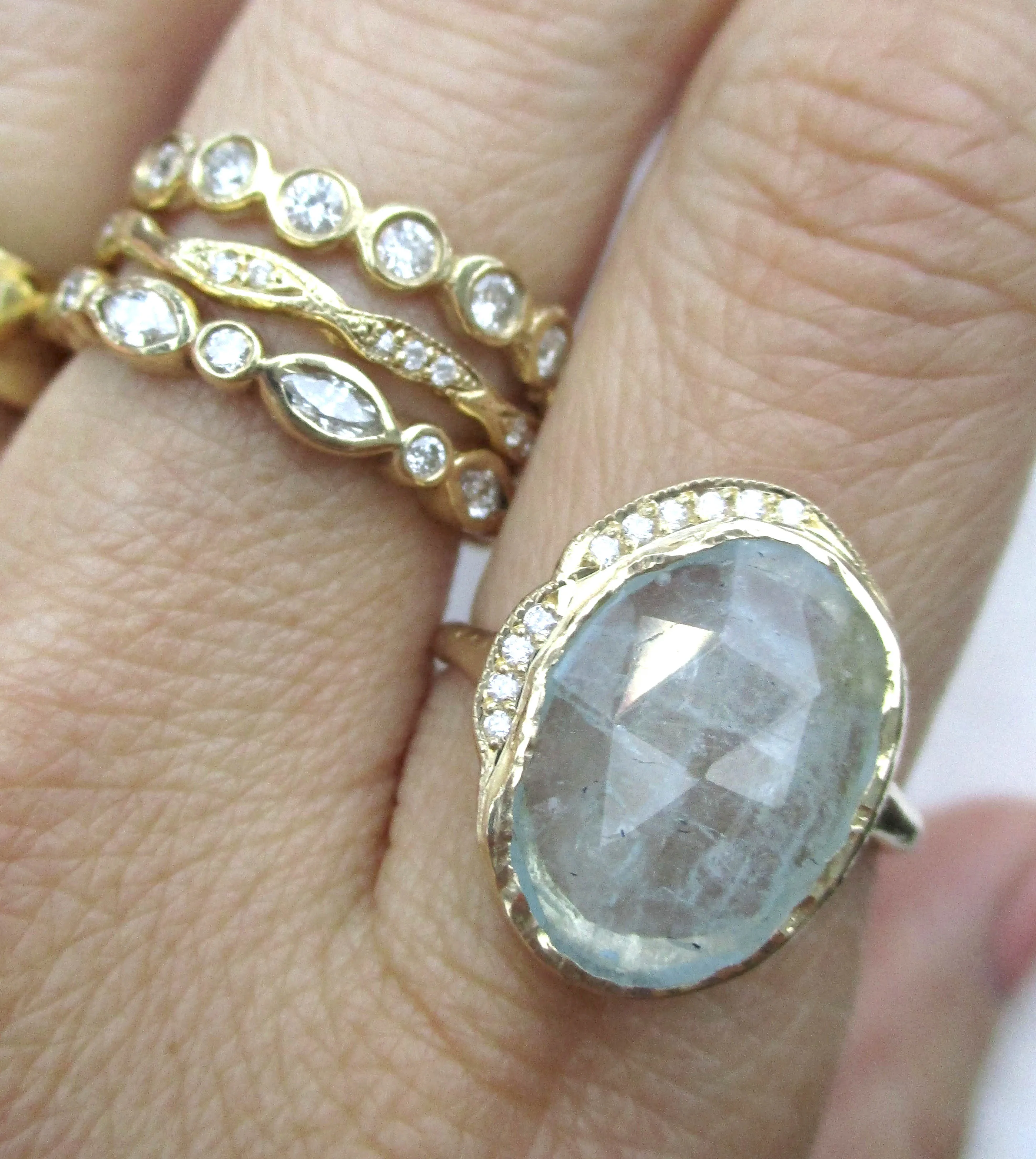Aquamarine Hidden Cove Ring