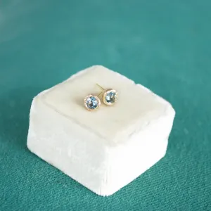 Aquamarine Studs