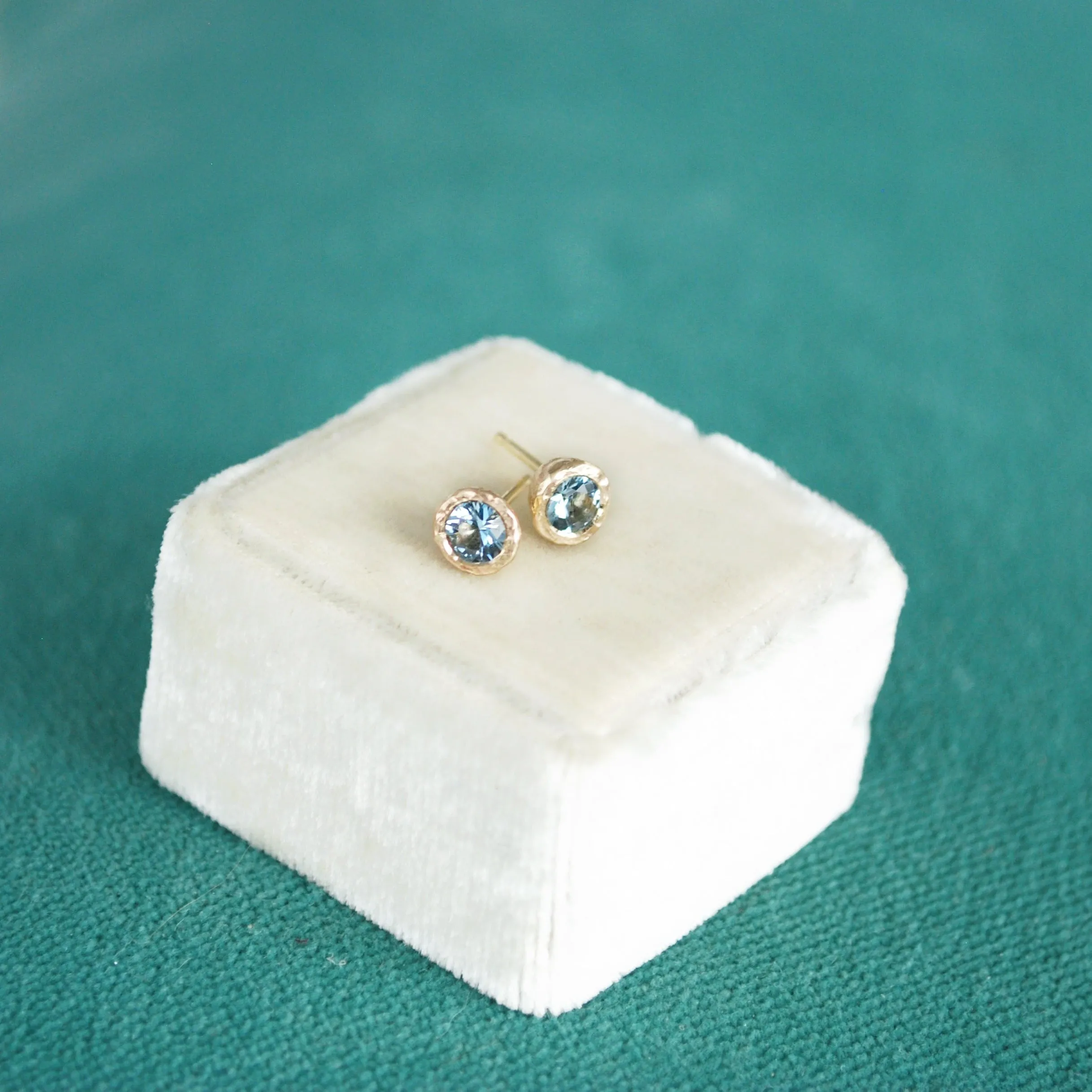 Aquamarine Studs