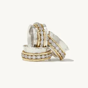 Aria Birthstone Spinner Ring  - April
