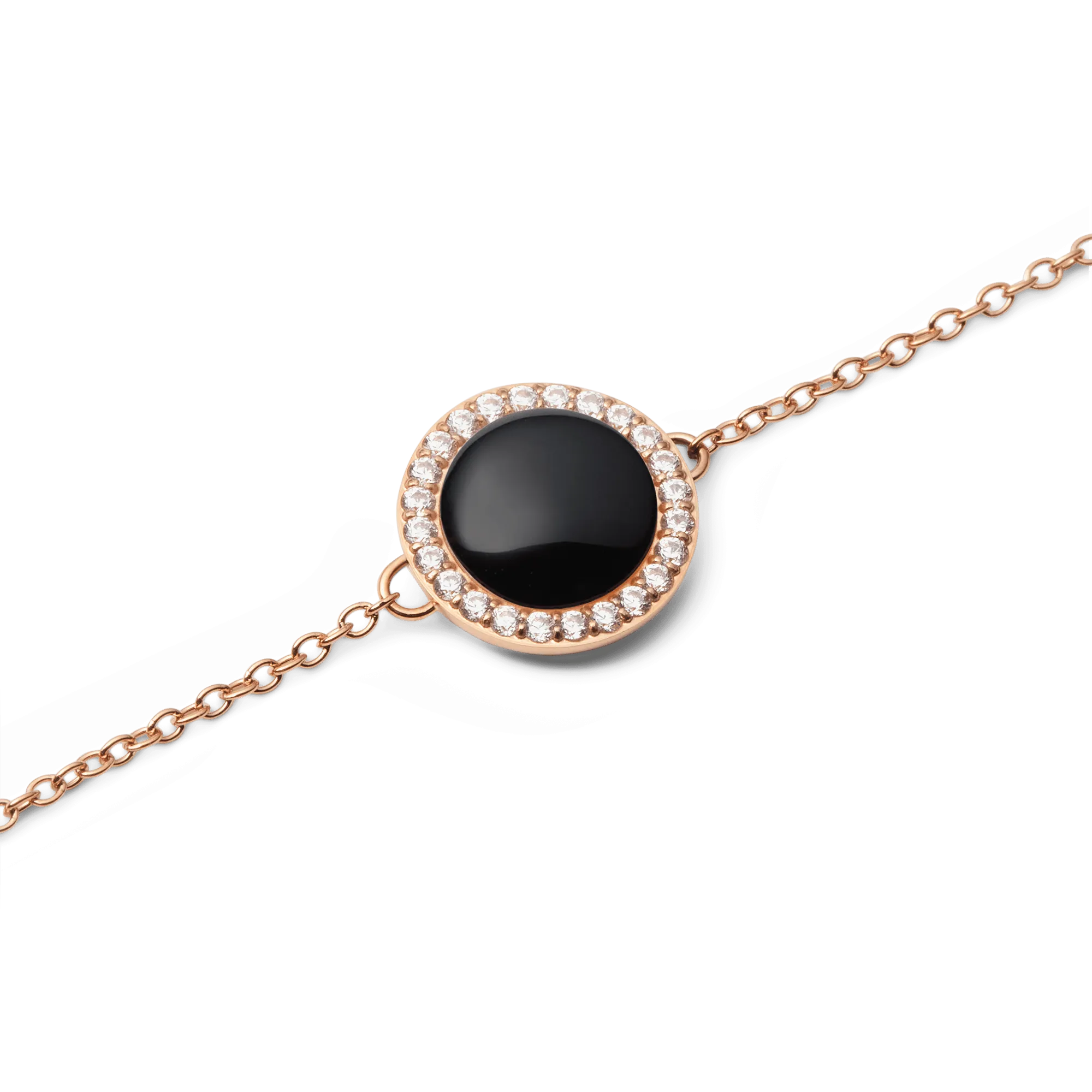 Audrey Bracelet Black Agathe Rose Gold