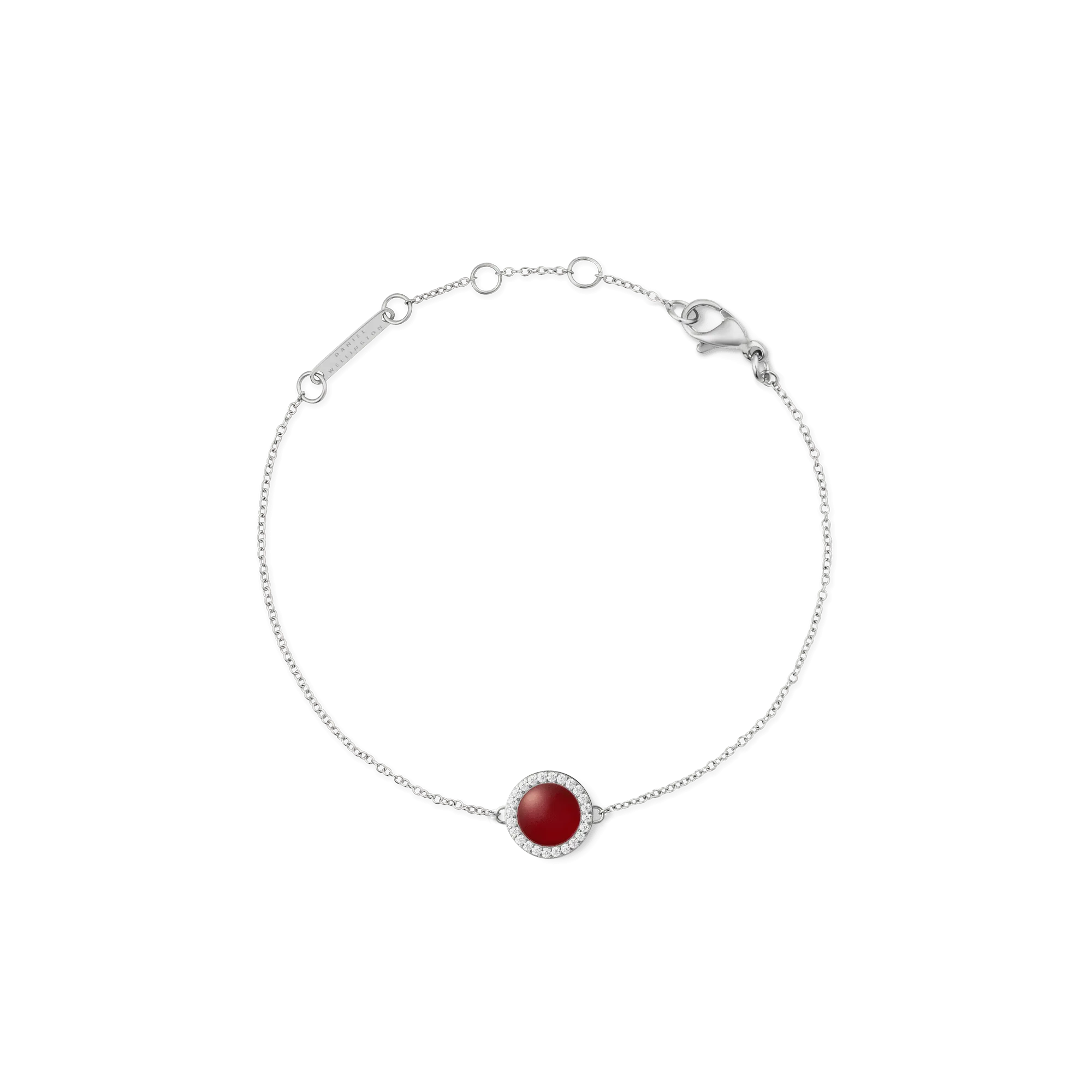 Audrey Bracelet  Red Agathe Silver