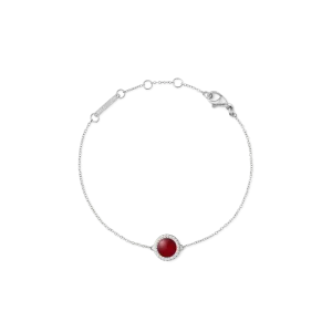 Audrey Bracelet  Red Agathe Silver