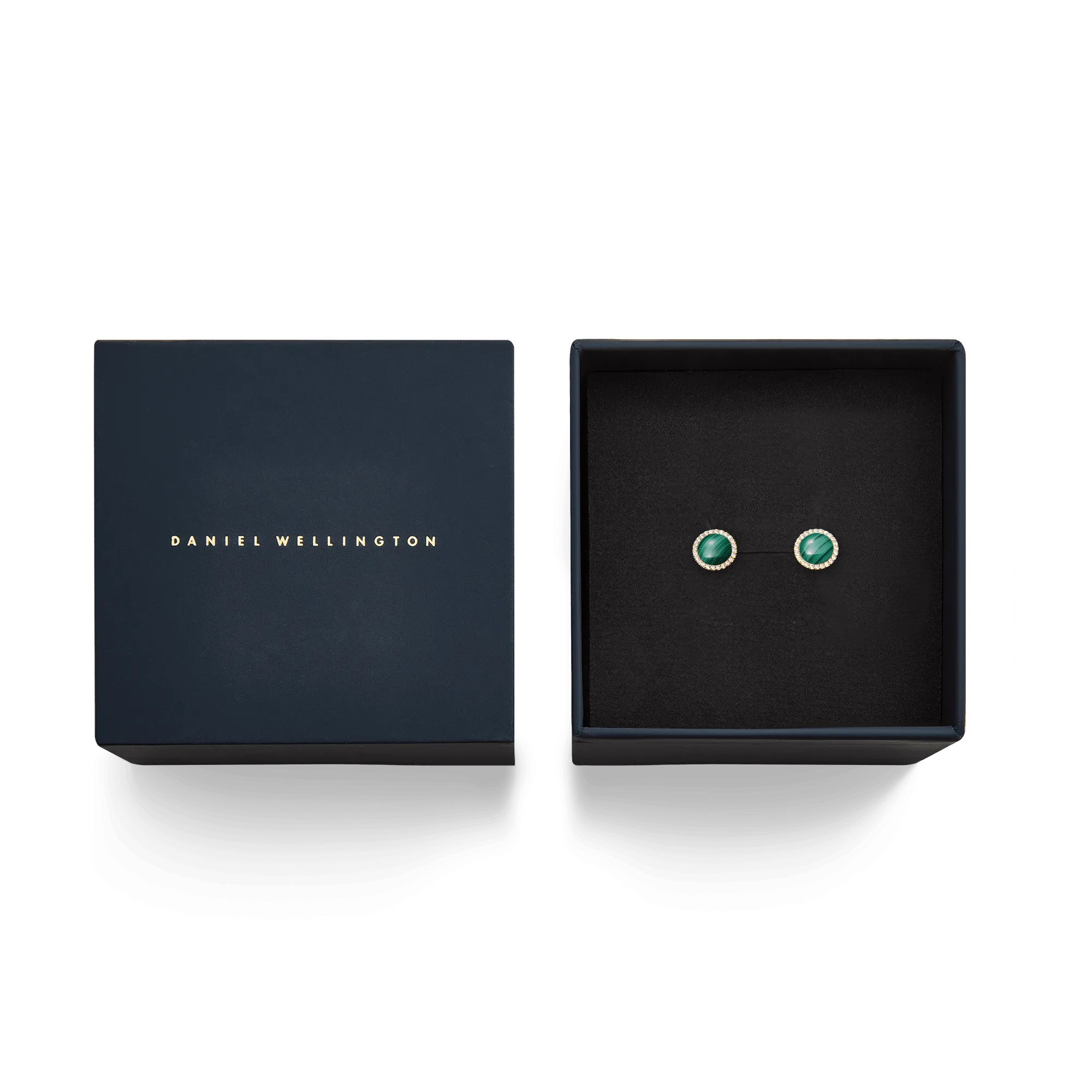 Audrey Earrings Malachite Rose Gold
