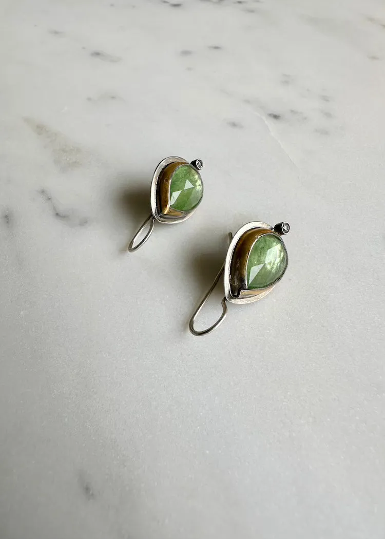 Austin Titus | Green Kyanite   Diamond Earring