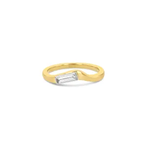 Baguette Diamond Wave Band