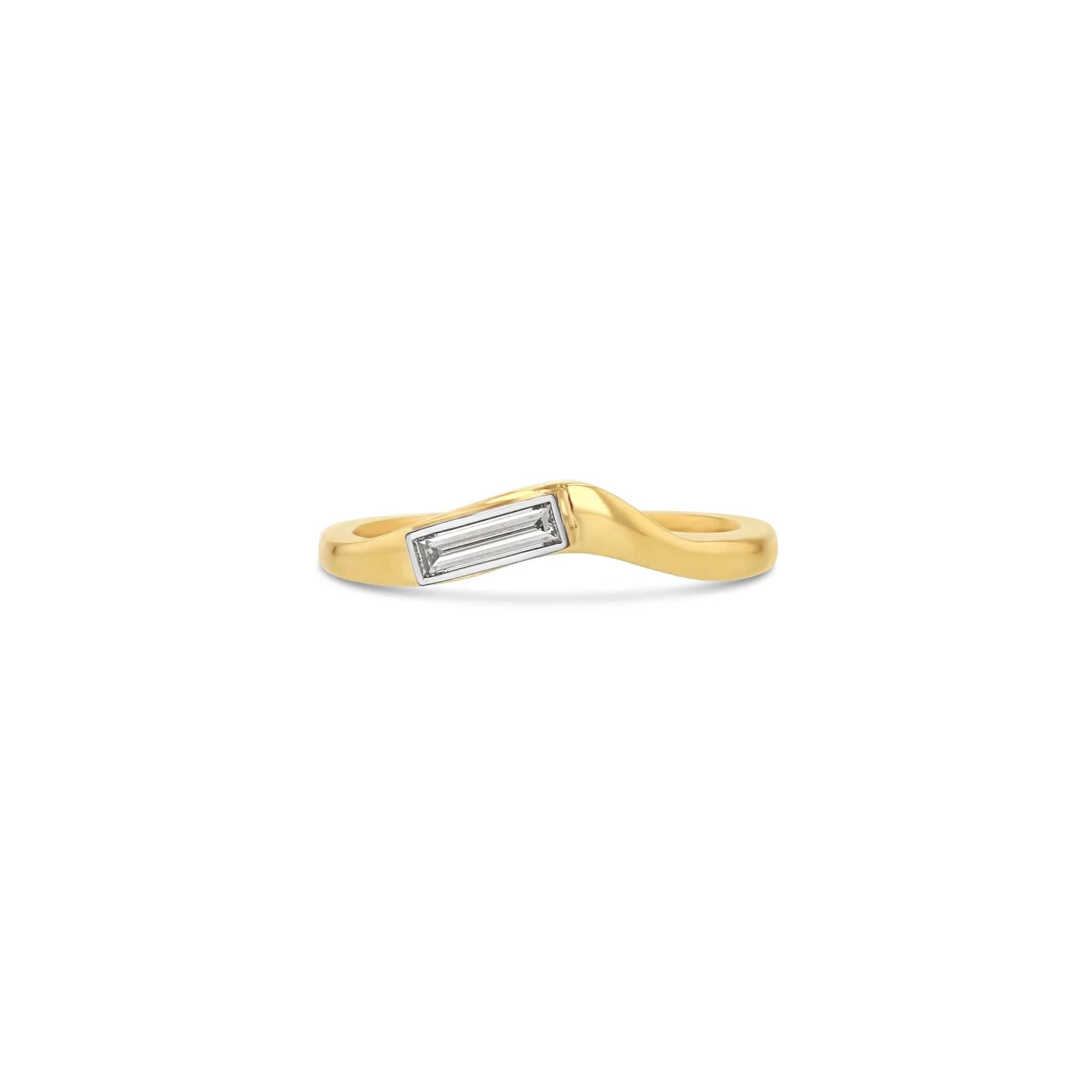 Baguette Diamond Wave Band