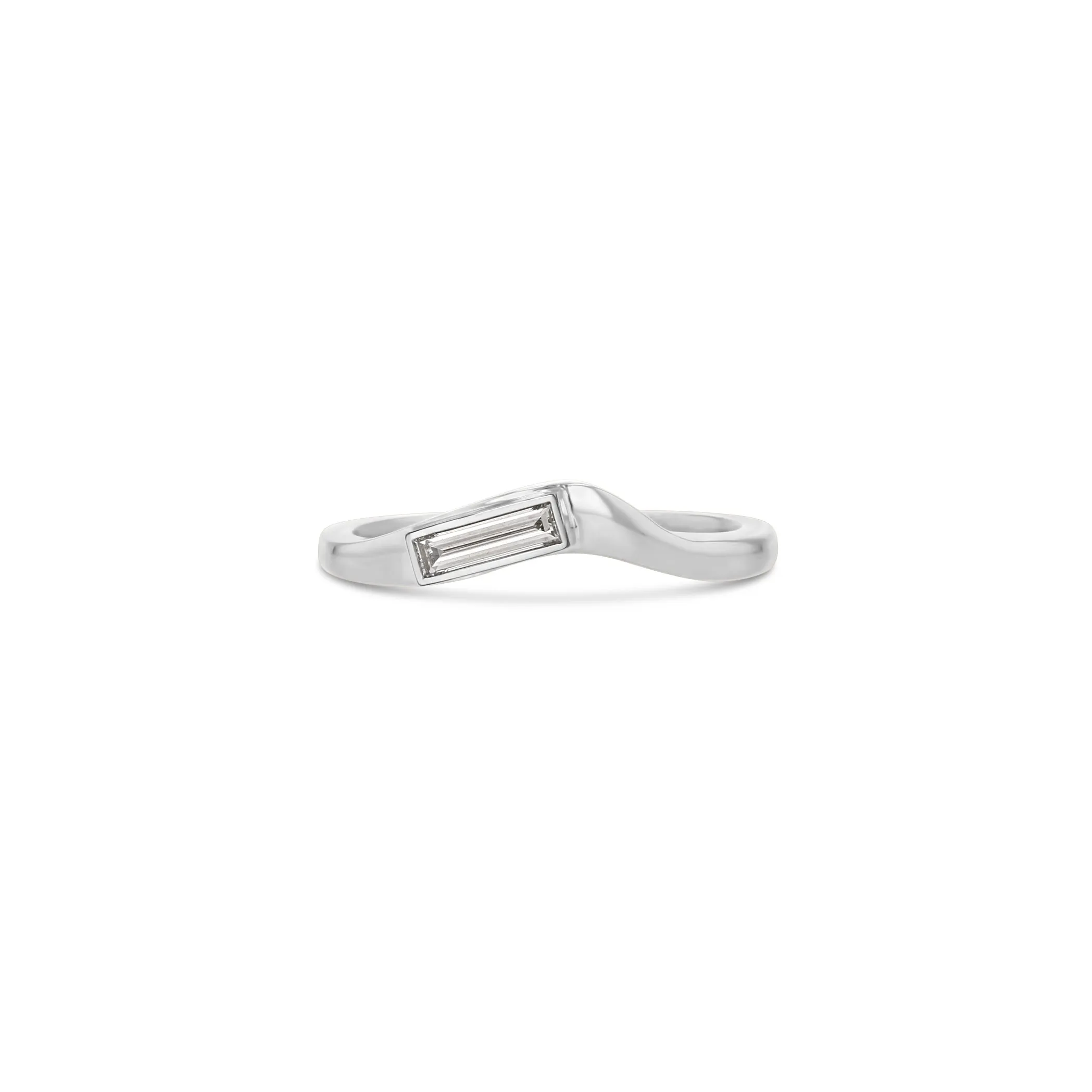 Baguette Diamond Wave Band