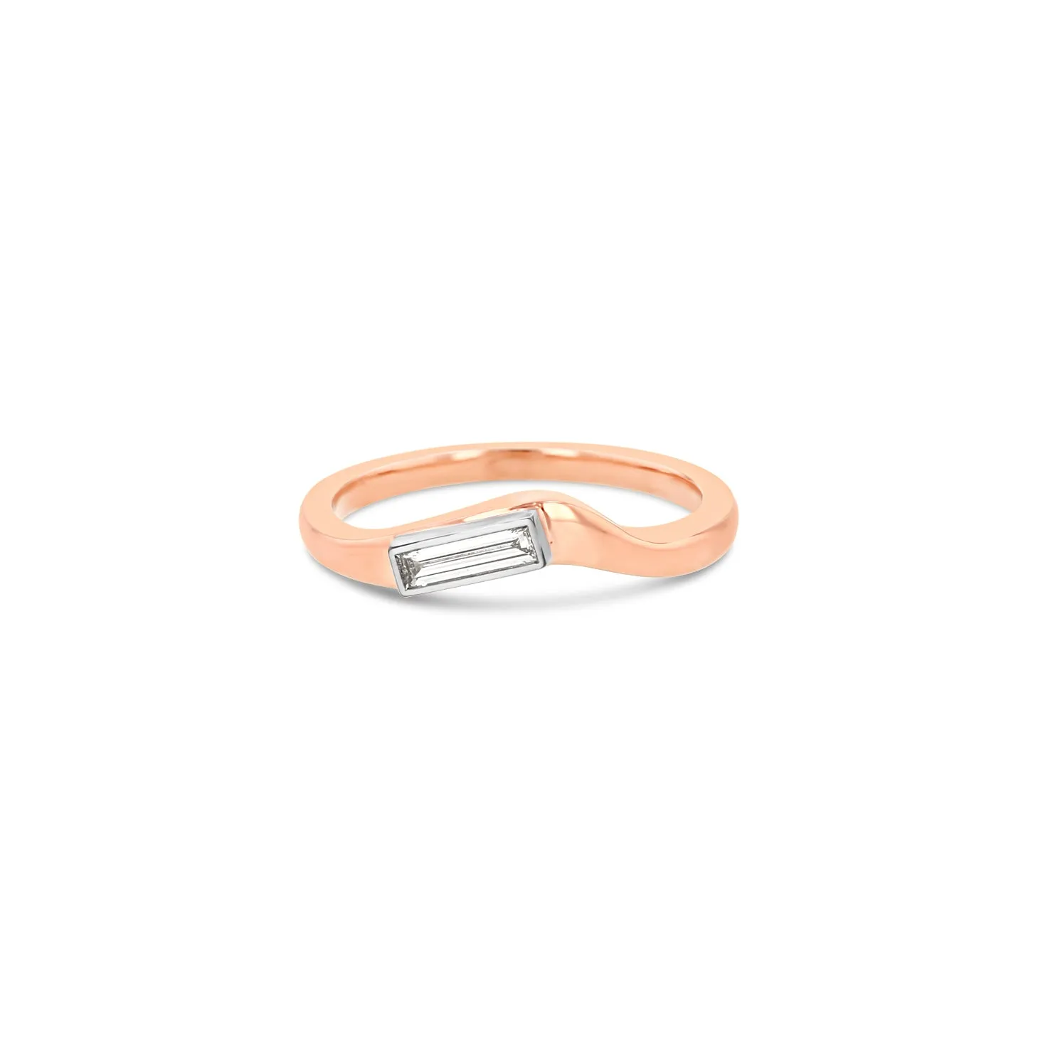 Baguette Diamond Wave Band