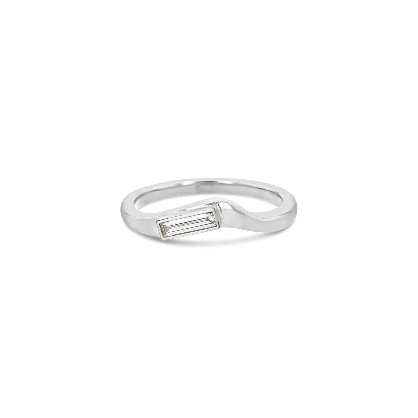 Baguette Diamond Wave Band