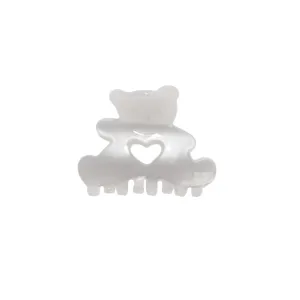 BEAR CLIP GLOSSY WHITE