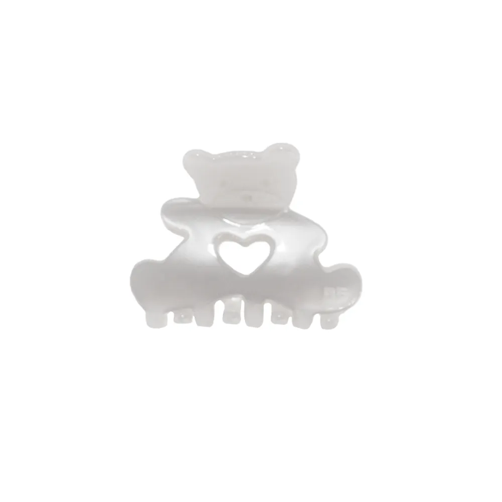 BEAR CLIP GLOSSY WHITE