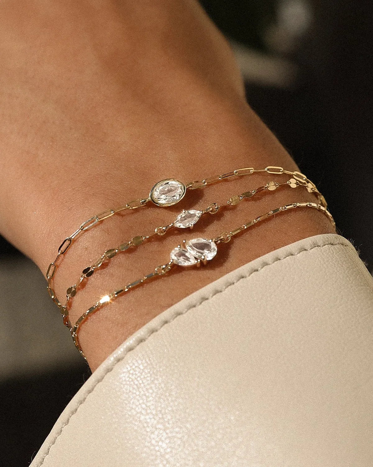 Bezel Oval Bracelet