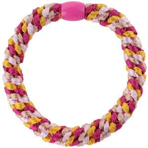 Bow's by St?r Braided Hair Elastic - Dark Pink/Pink/Curry 6-pack