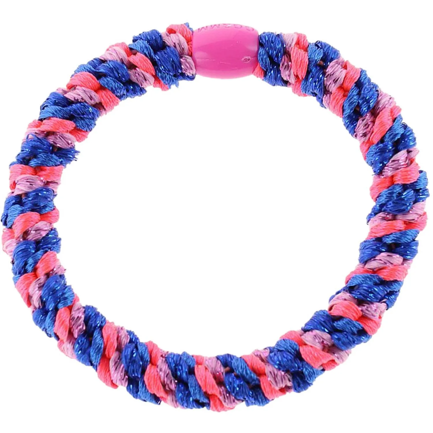 Bow's by St?r Braided Hair Elastic - Multi Blue/Pink/Pink Glitter 6-pack