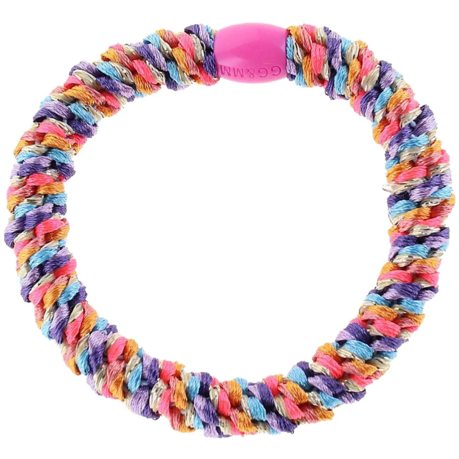 Bow's by St?r Braided Hair Elastic - Multi Pink/Rust//Blue Glitter 6-pack
