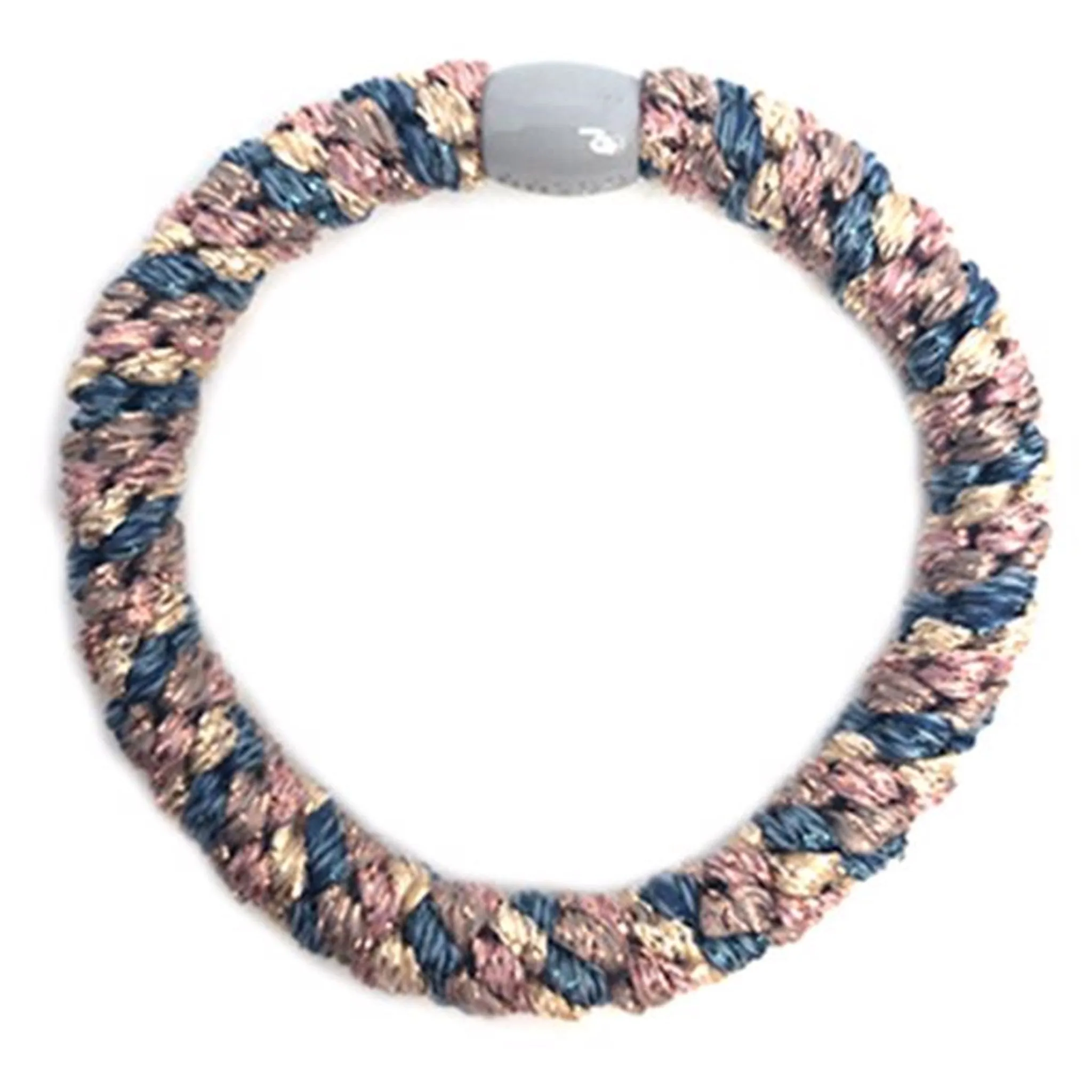 Bow's by Str Braided Hairties Multi Antique Blue Metallic