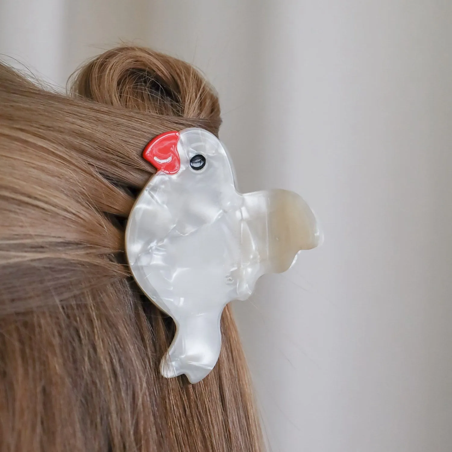 Bow's by St?r Parrot Hair Clip - Off-White