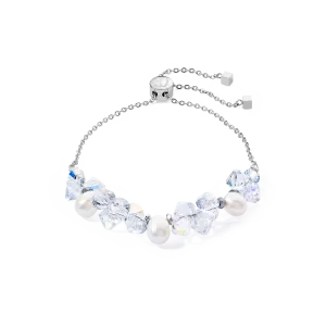 Bracelet Dancing Crystals & Pearls silver