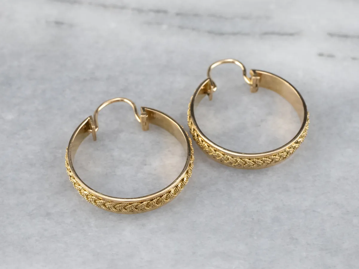 Braided Gold Hoop Earrings
