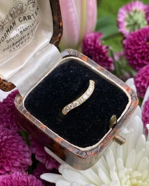 Brilliant Cut Diamond Contoured Half Eternity Wedding Ring 0.35ct 18ct Yellow Gold