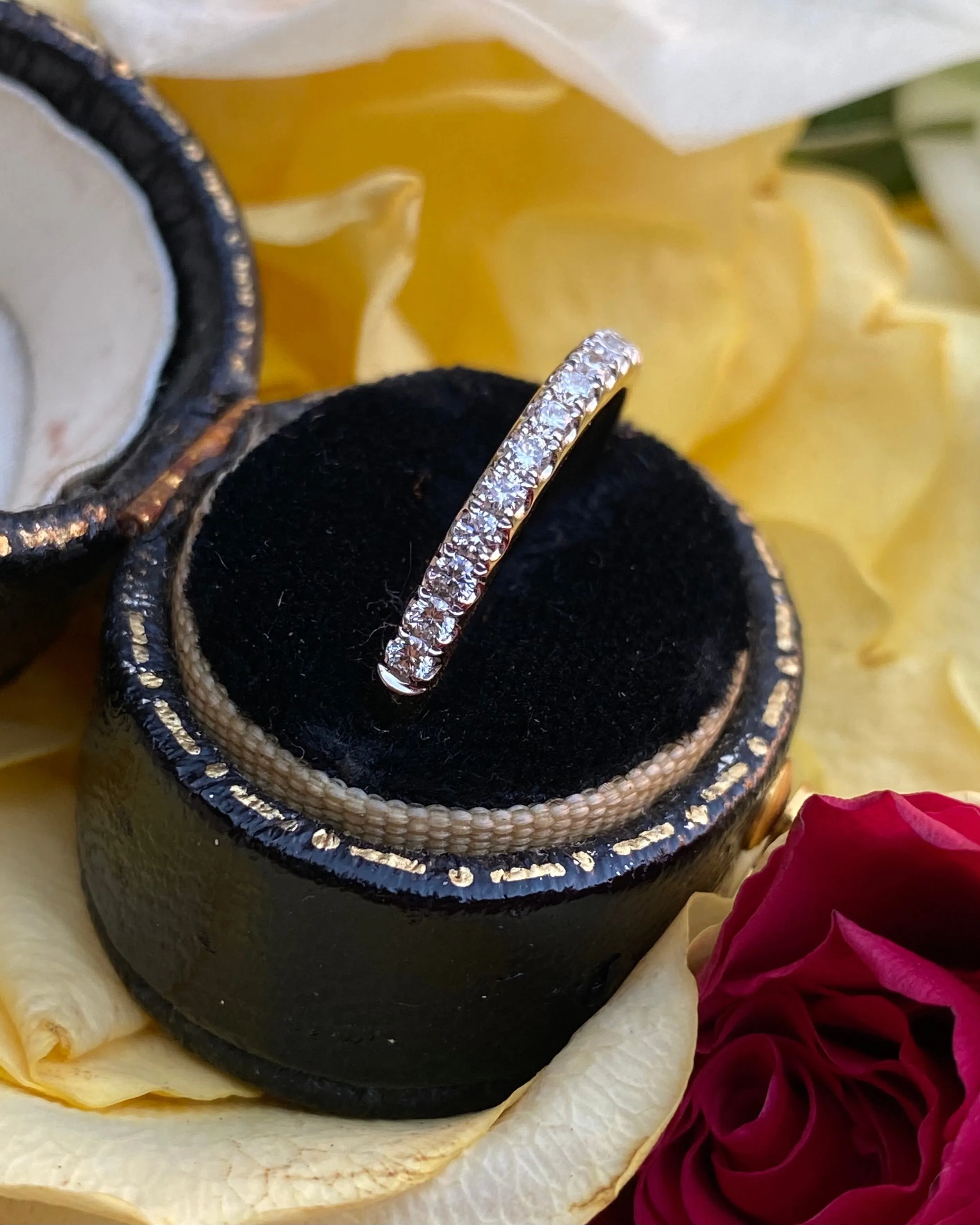 Brilliant Cut Diamond Half Eternity Wedding Ring 0.24ct 18ct Yellow Gold
