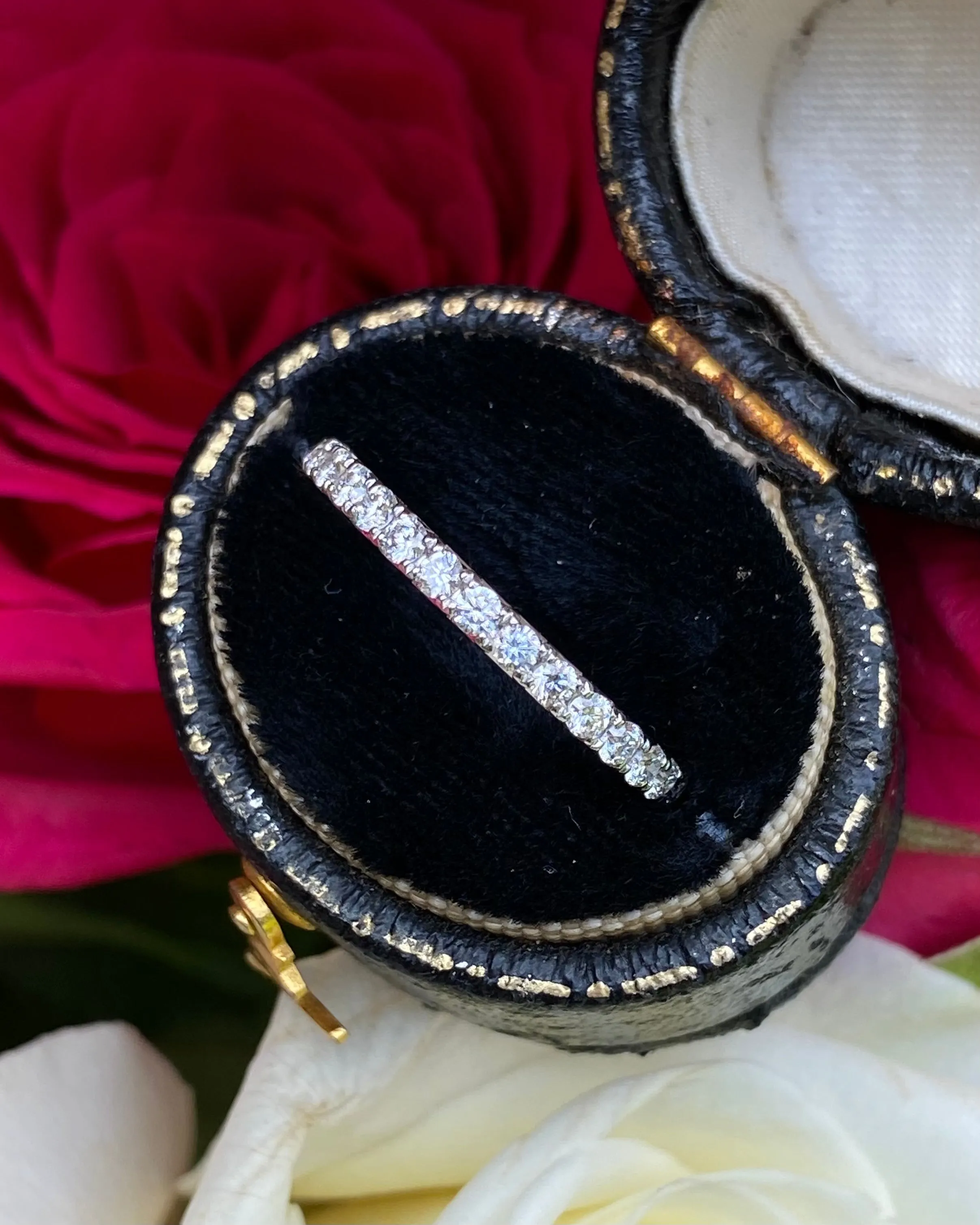Brilliant Cut Diamond Half Eternity Wedding Ring 0.37ct 18ct White Gold