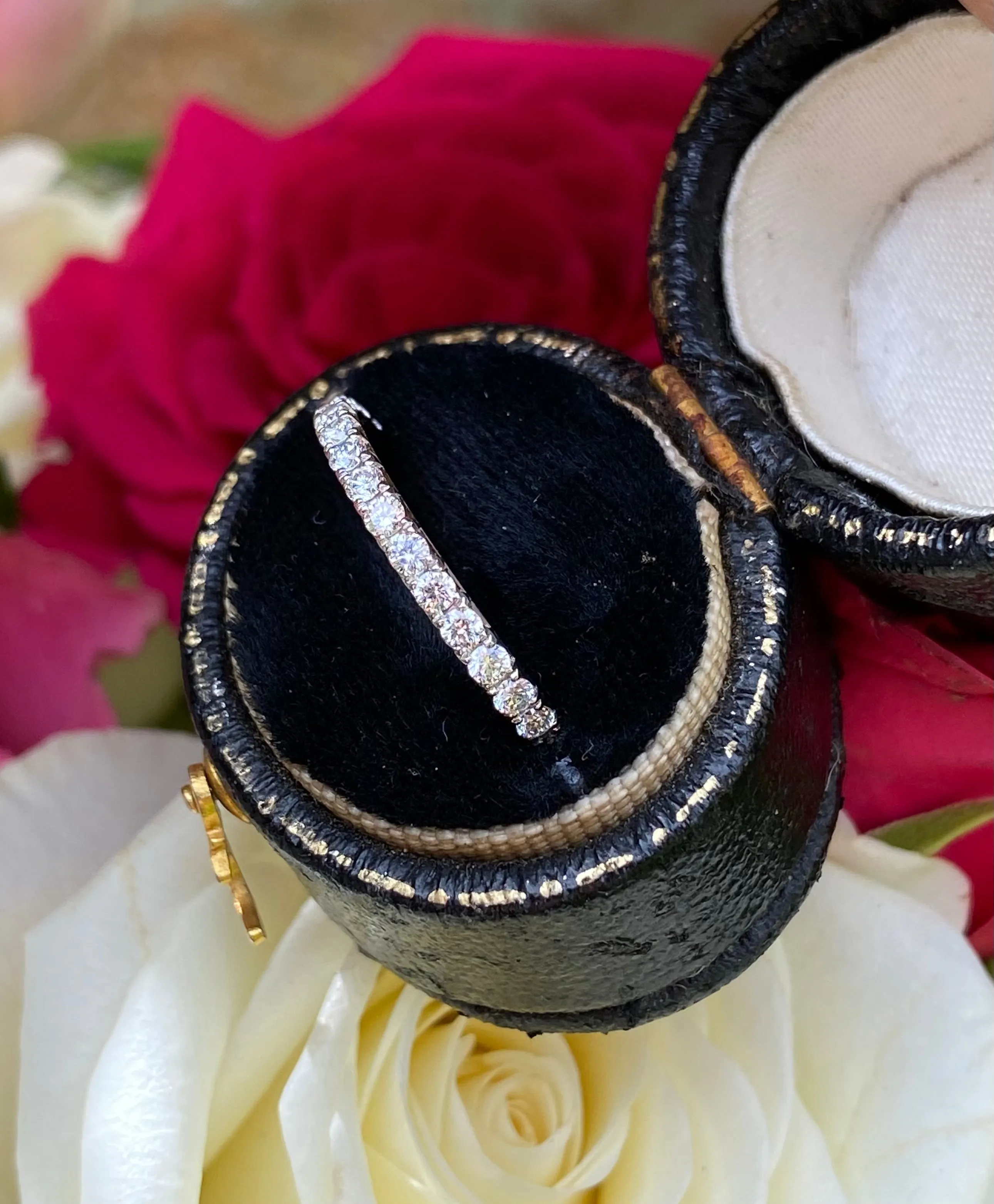 Brilliant Cut Diamond Half Eternity Wedding Ring 0.37ct 18ct White Gold
