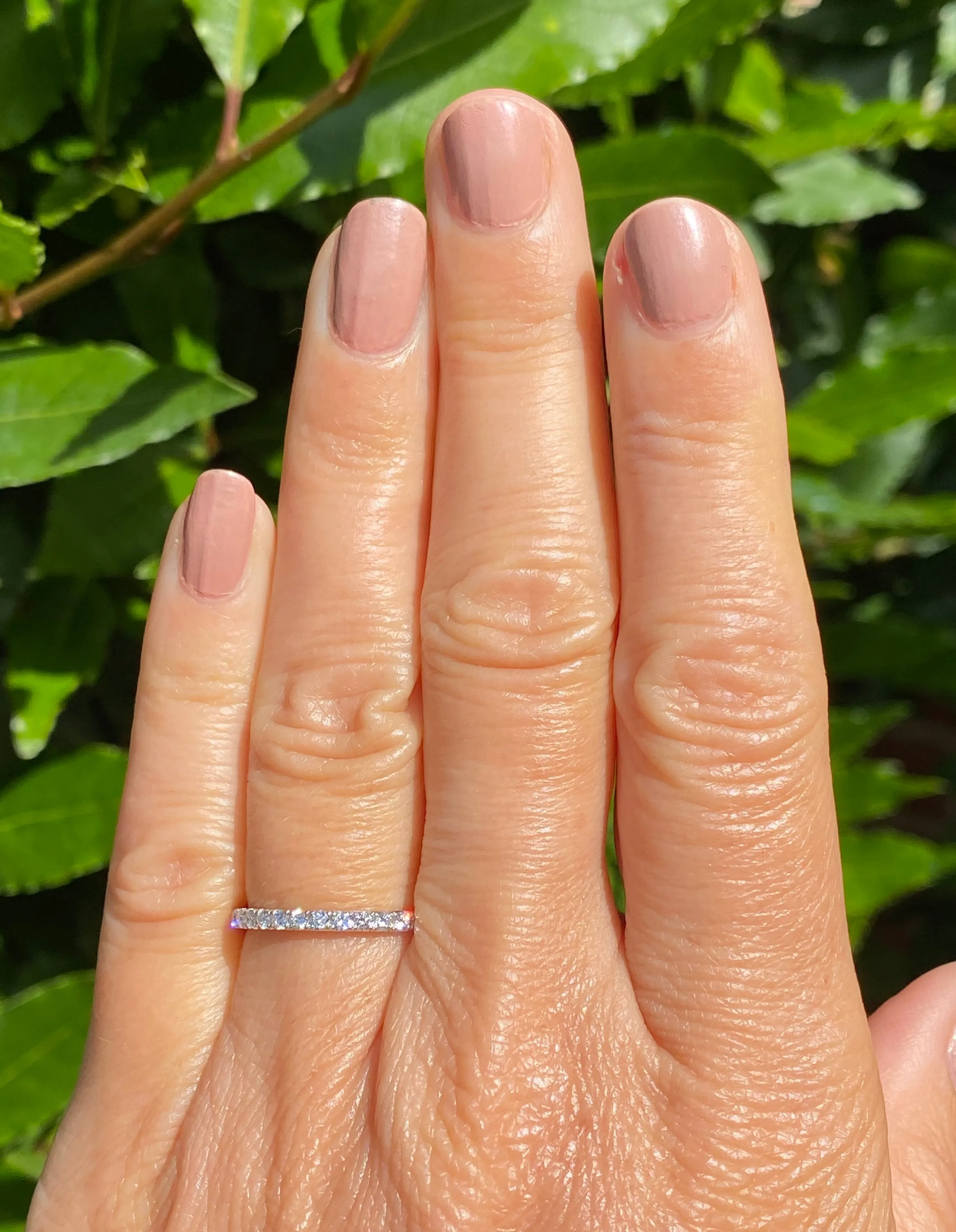 Brilliant Cut Diamond Half Eternity Wedding Ring 0.37ct 18ct White Gold