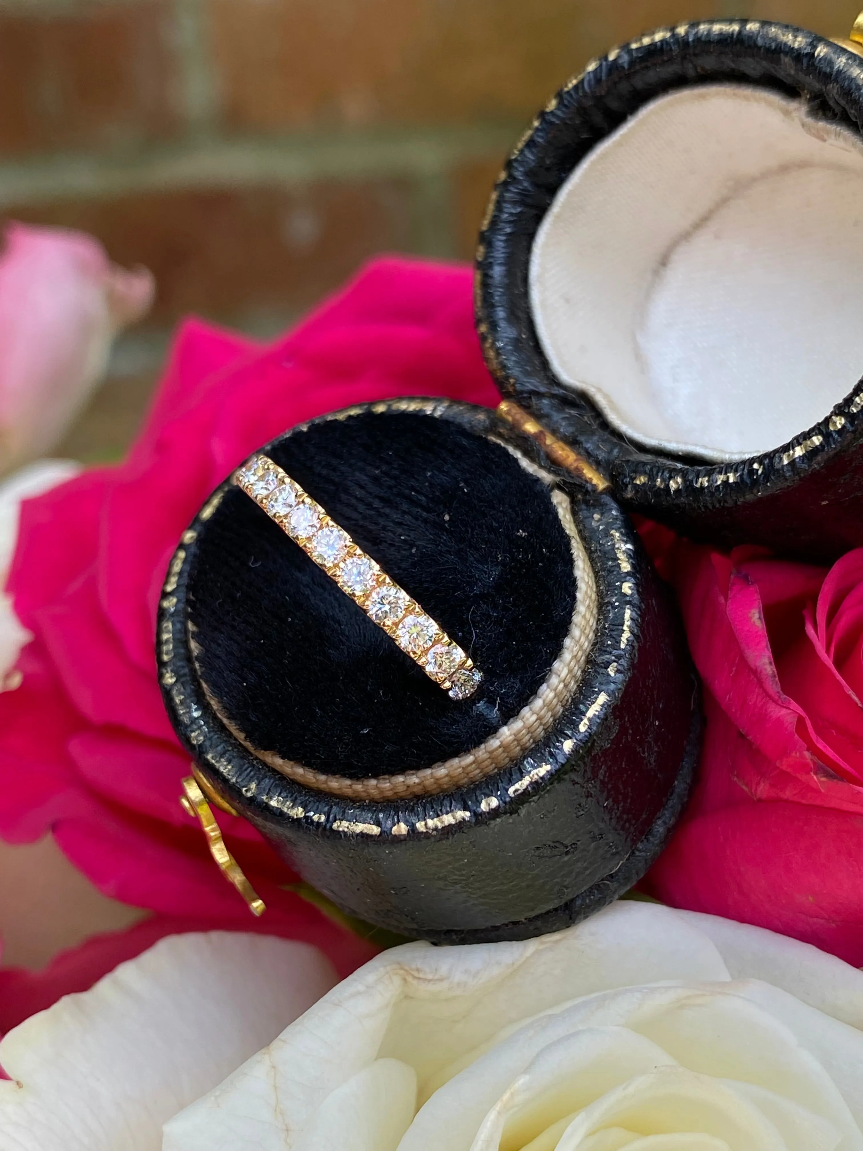 Brilliant Cut Diamond Half Eternity Wedding Ring 0.46ct 18ct Yellow Gold