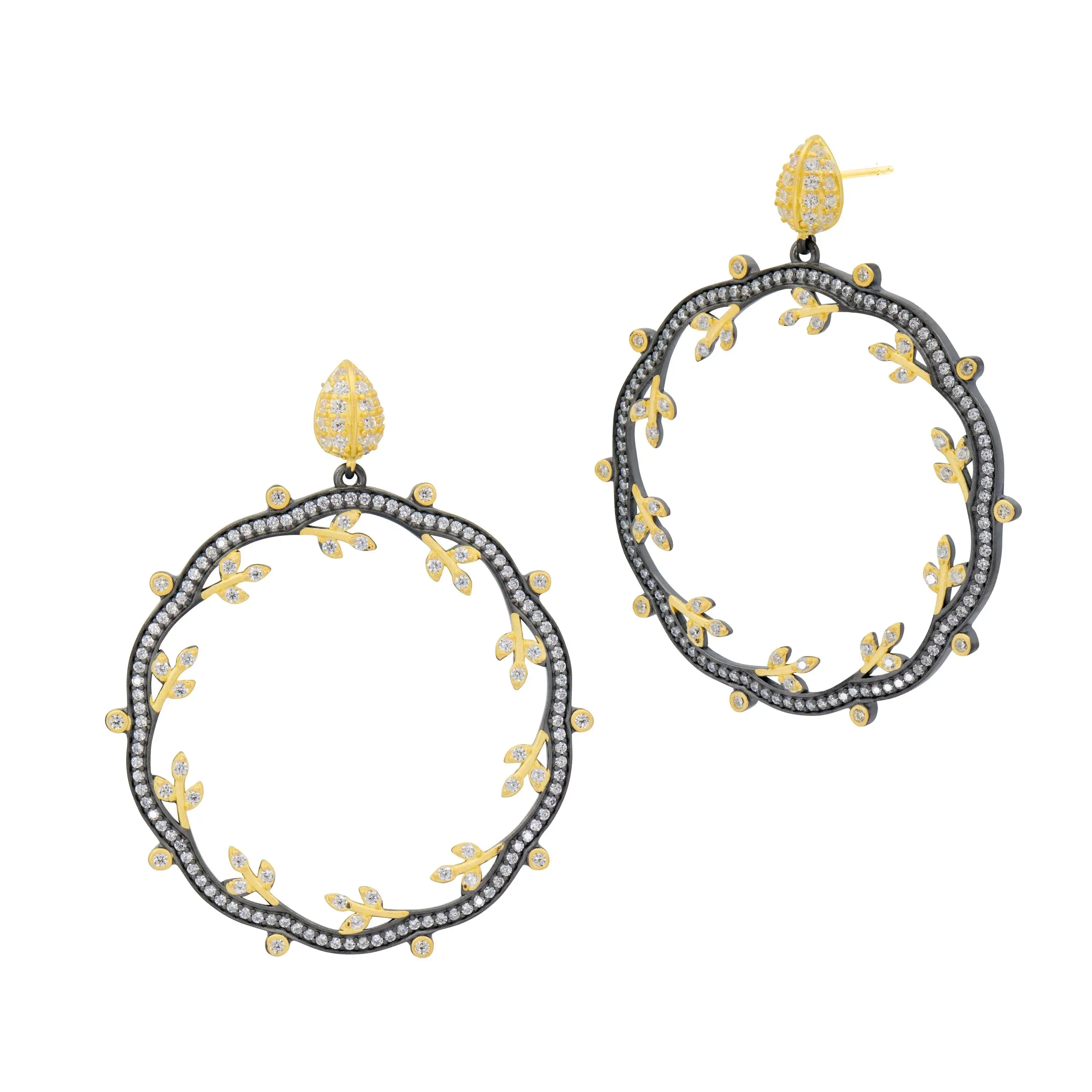 Brooklyn In Bloom Open Hoop Earrings