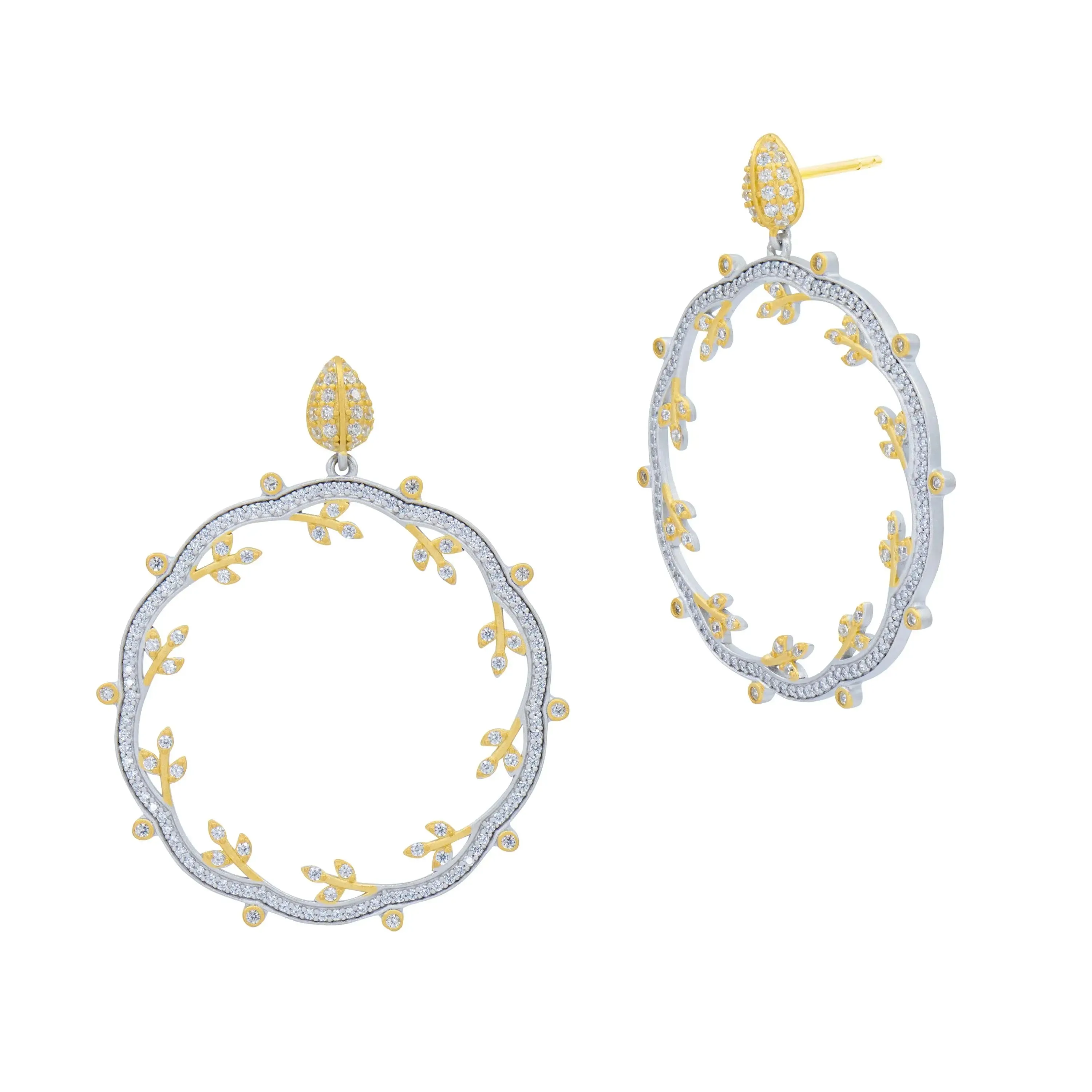 Brooklyn In Bloom Open Hoop Earrings