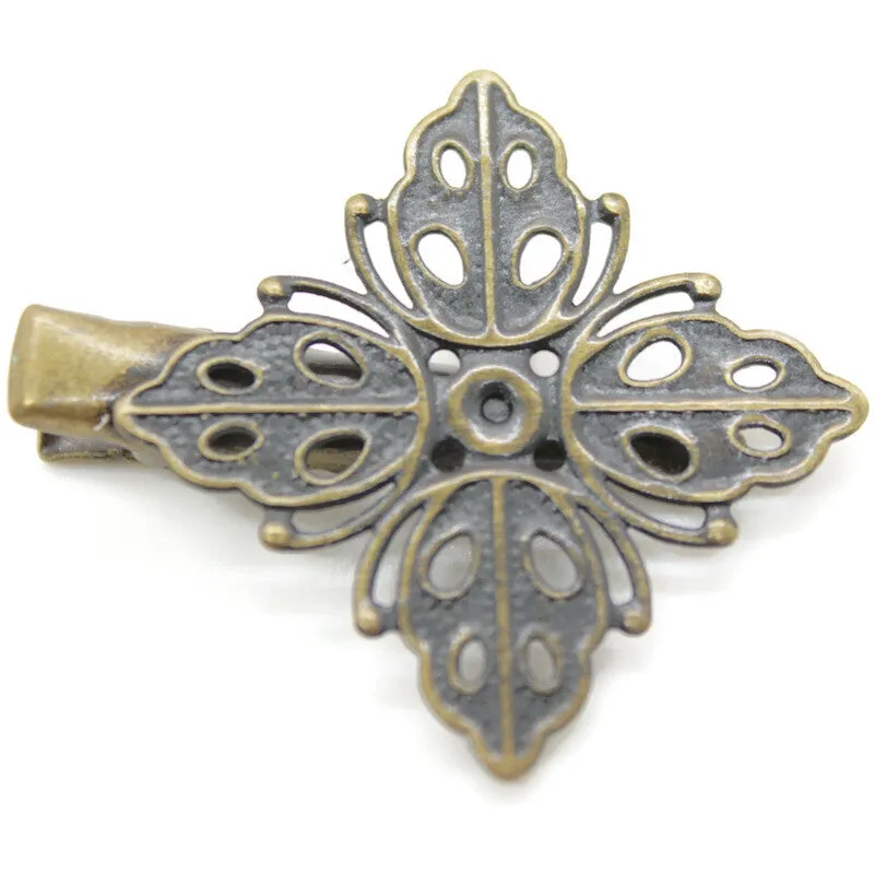 Buttercup Hair Clip - Hand Painted Ladybug Metal Filigree on Alligator Clip