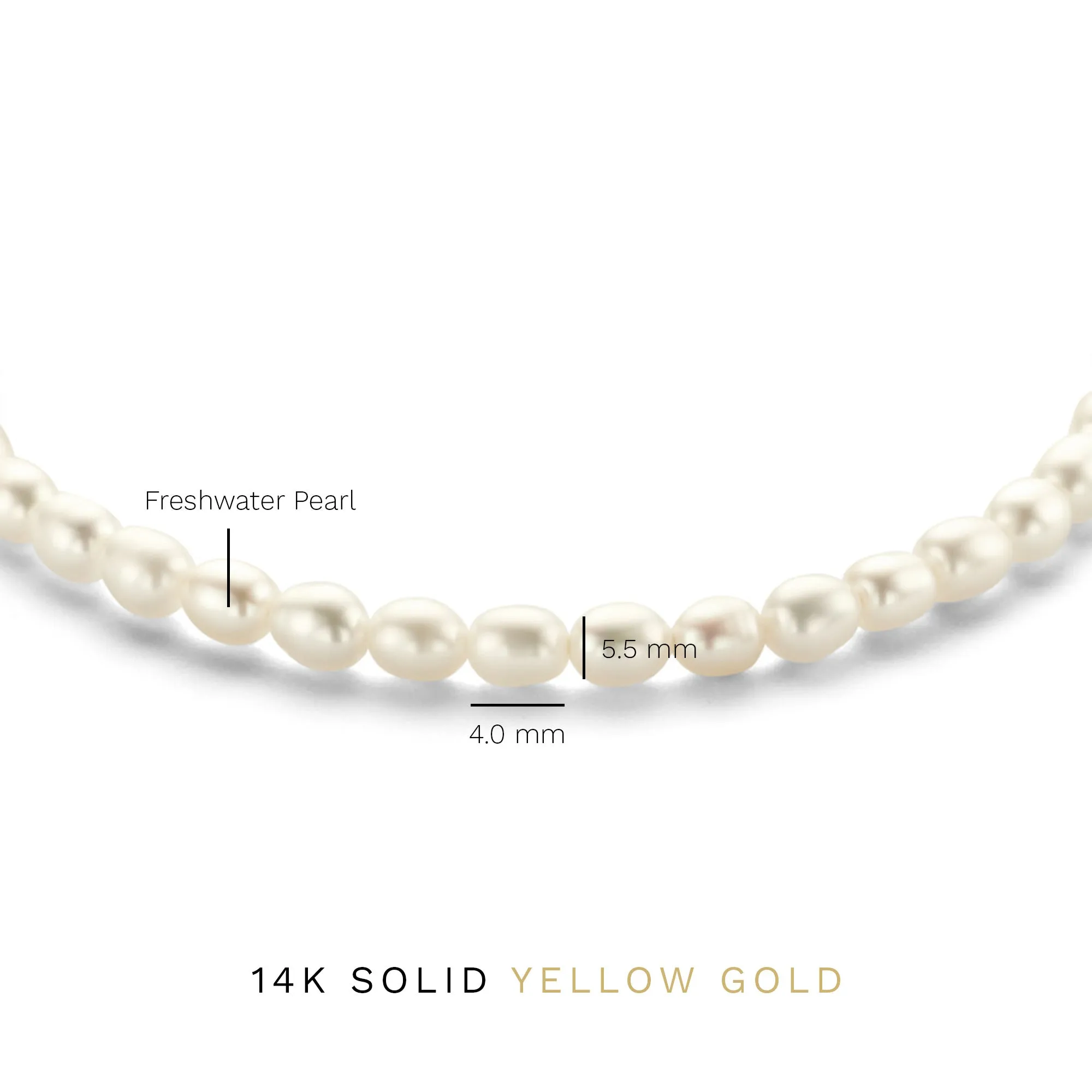 Cadeau d'Isabel 14 karat gold necklace and bracelet with pearls