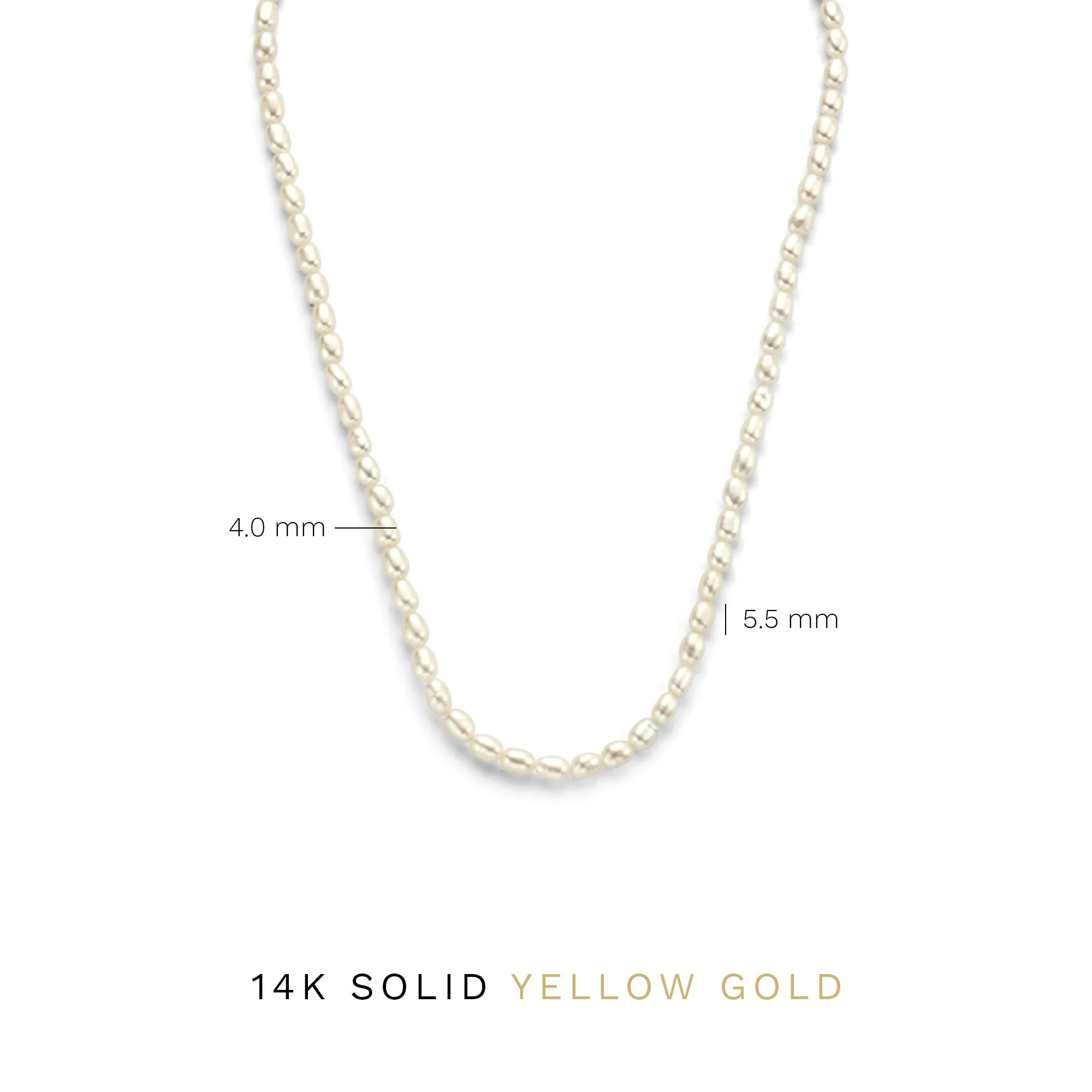 Cadeau d'Isabel 14 karat gold necklace and bracelet with pearls