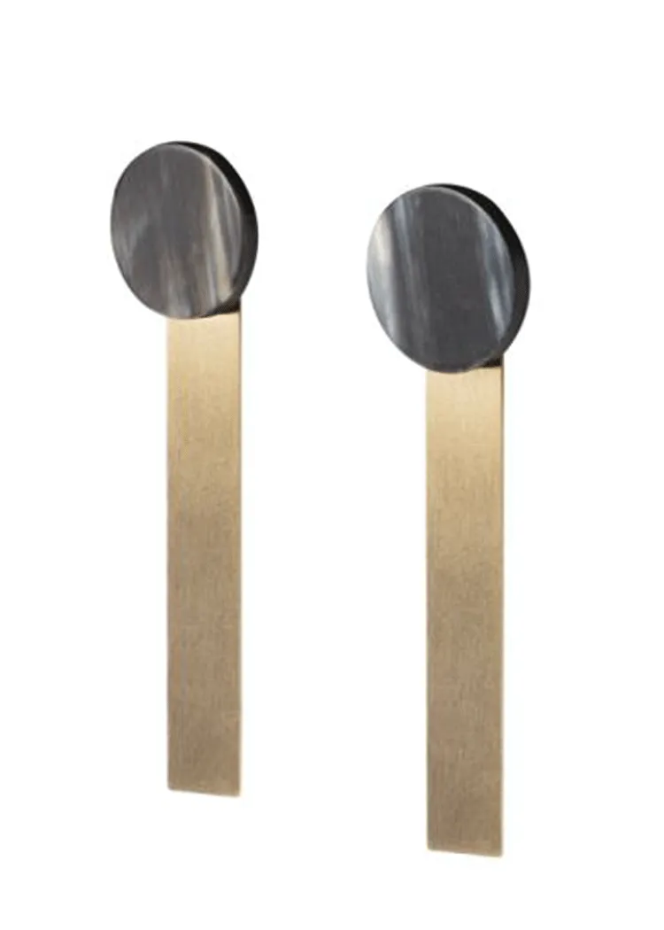CATH?S | Round Horn   Bronze Earrings