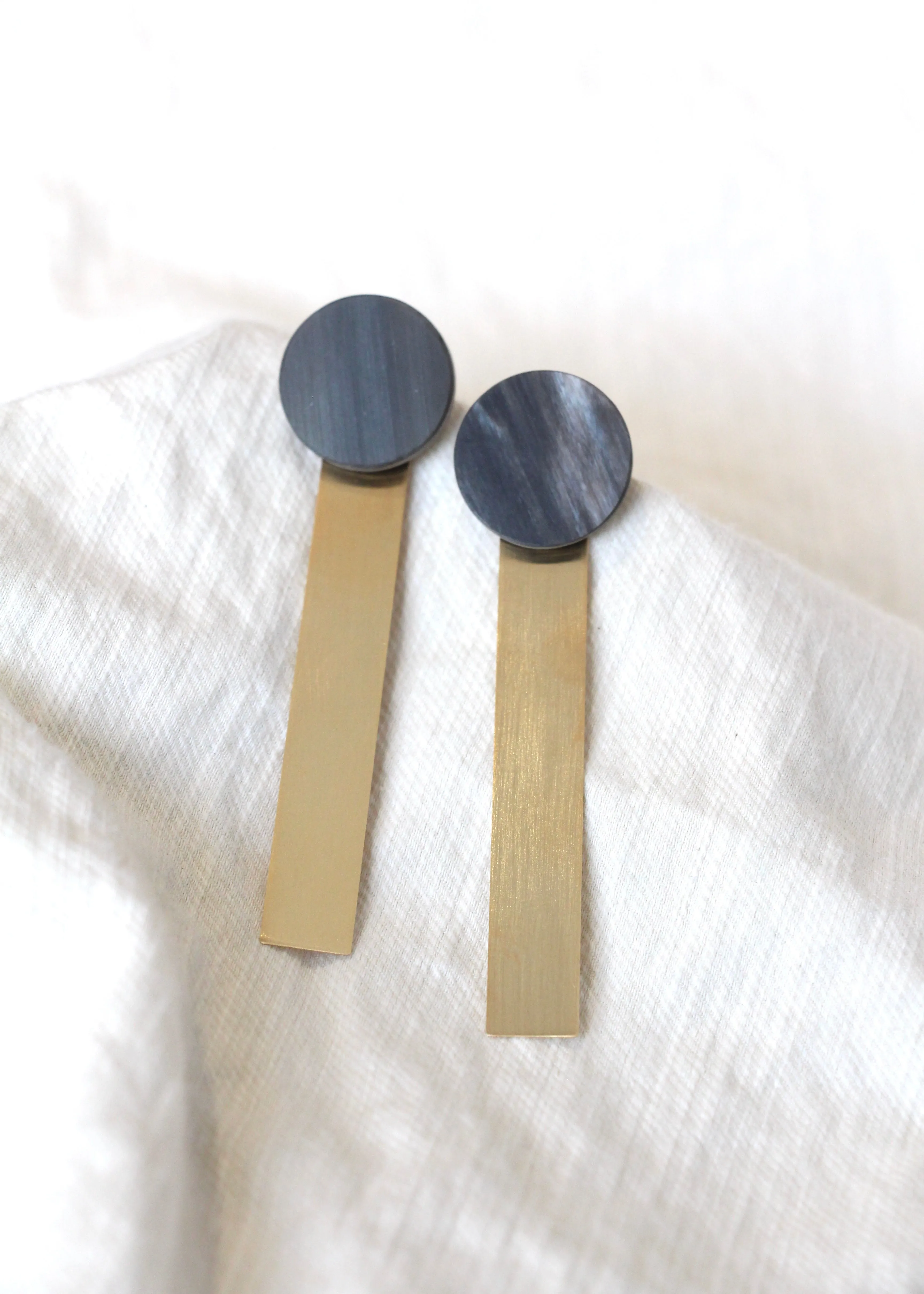 CATH?S | Round Horn   Bronze Earrings