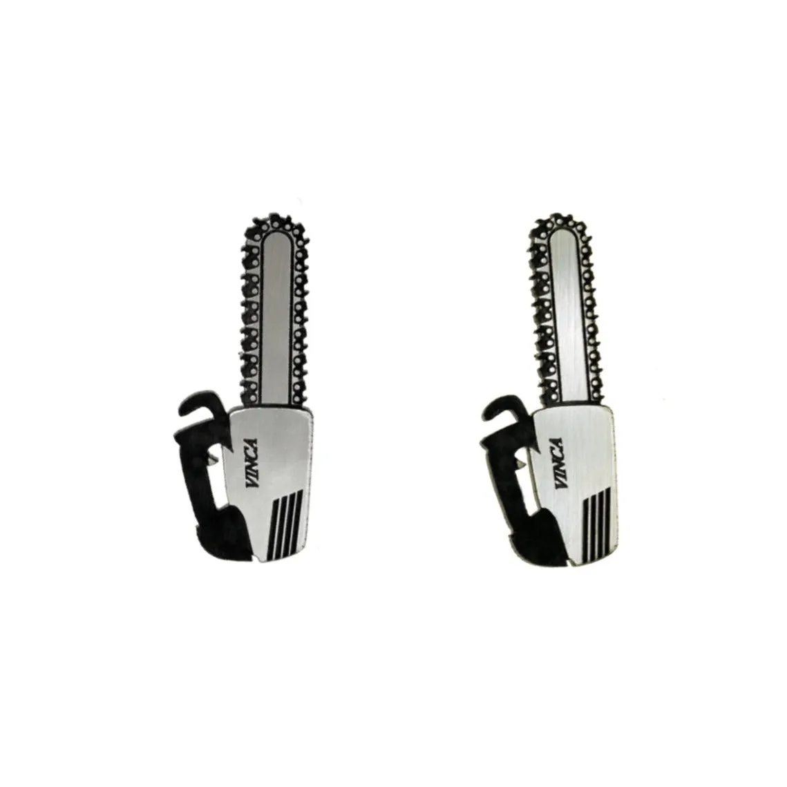 Chainsaw Stud Earrings