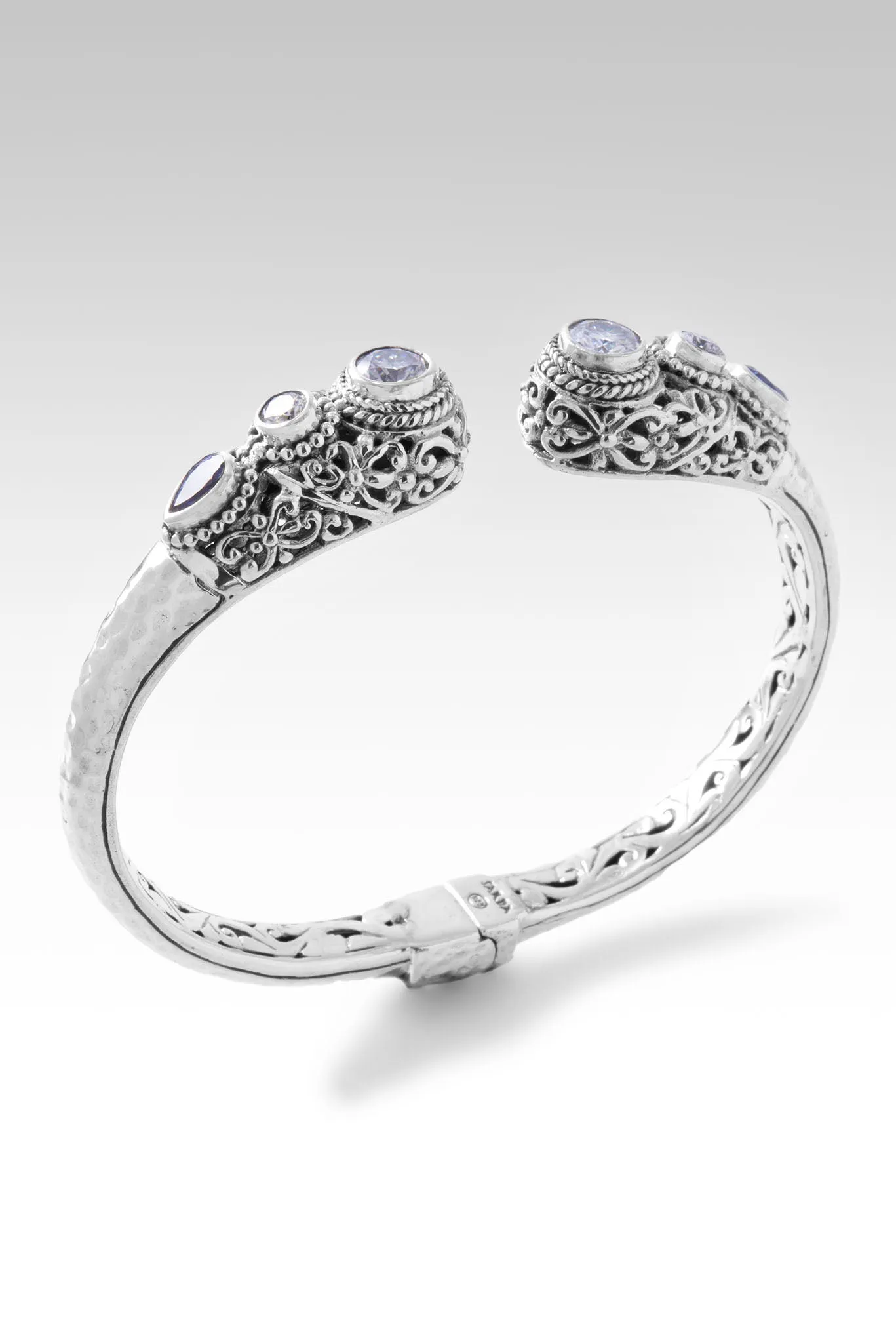 Cheerful Heart Tip-to-Tip Bracelet? in Moissanite & Tanzanite