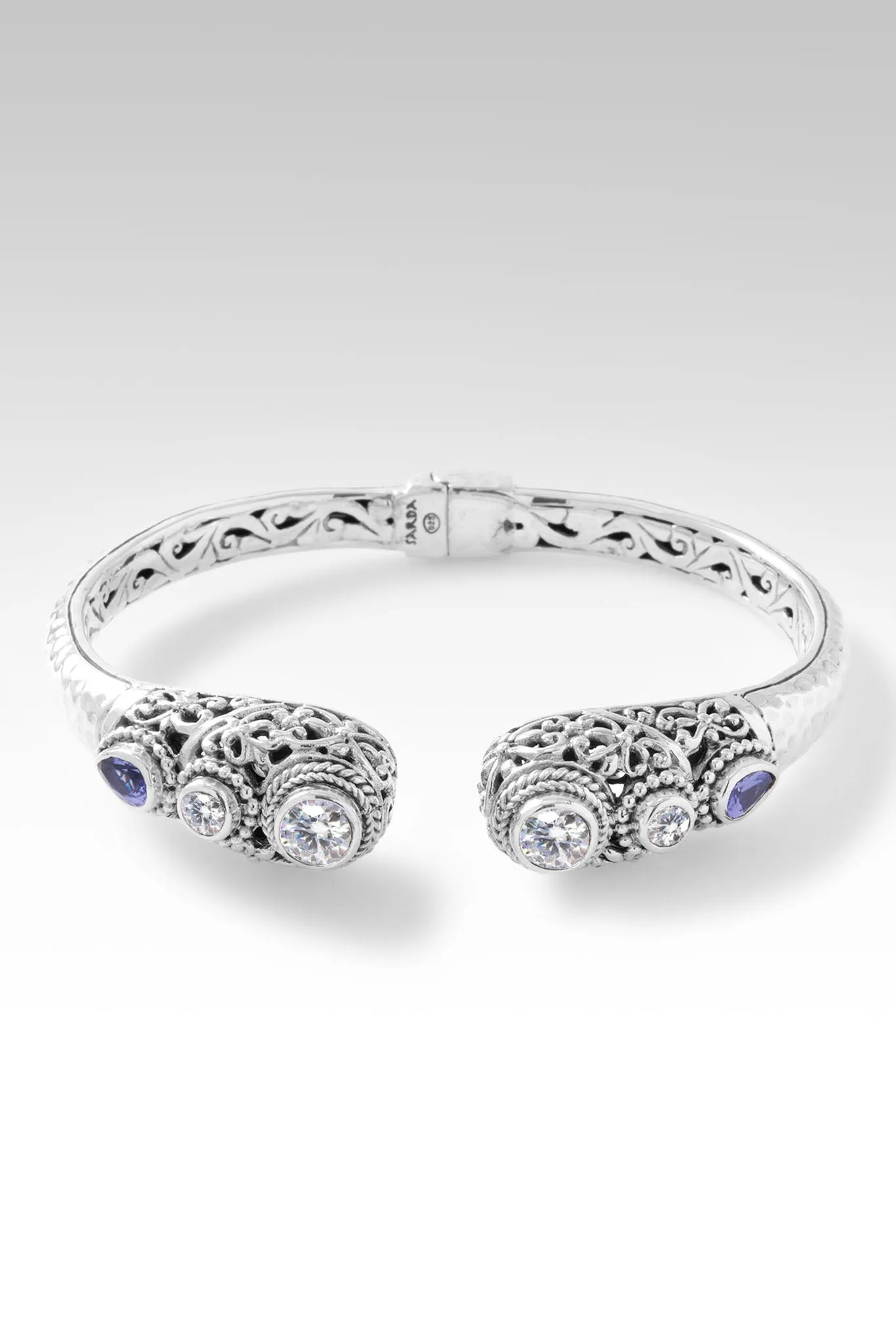 Cheerful Heart Tip-to-Tip Bracelet? in Moissanite & Tanzanite