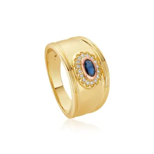 Clogau Princess Diana Sapphire Diamond 9ct Gold Ring D